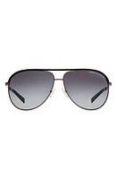 AX Armani Exchange 61mm Gradient Aviator Sunglasses in Gunmetal Black at Nordstrom