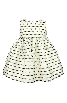 Popatu Kids' Plumetis Sleeveless Dress White/Black at Nordstrom,