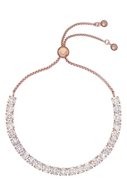 Ted Baker London Melrah Icon Crystal Slider Tennis Bracelet in Rose Gold Tone Clear Crystal at Nordstrom