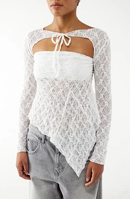 BDG Urban Outfitters Lace Shrug White at Nordstrom,