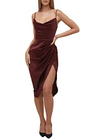 HOUSE OF CB Reva Satin Gathered Corset Dress at Nordstrom,