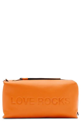 AllSaints Elliotte Leather Storage Pouch in Pyrrole Orange at Nordstrom