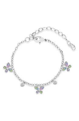 Chanteur Kids' Butterfly Station Bracelet in Pink Multi at Nordstrom