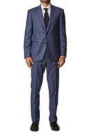 JB Britches Sartorial Classic Fit Stretch Cotton Suit Blue at Nordstrom,