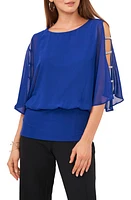 Chaus Split Sleeve Rhinestone Blouse at Nordstrom,