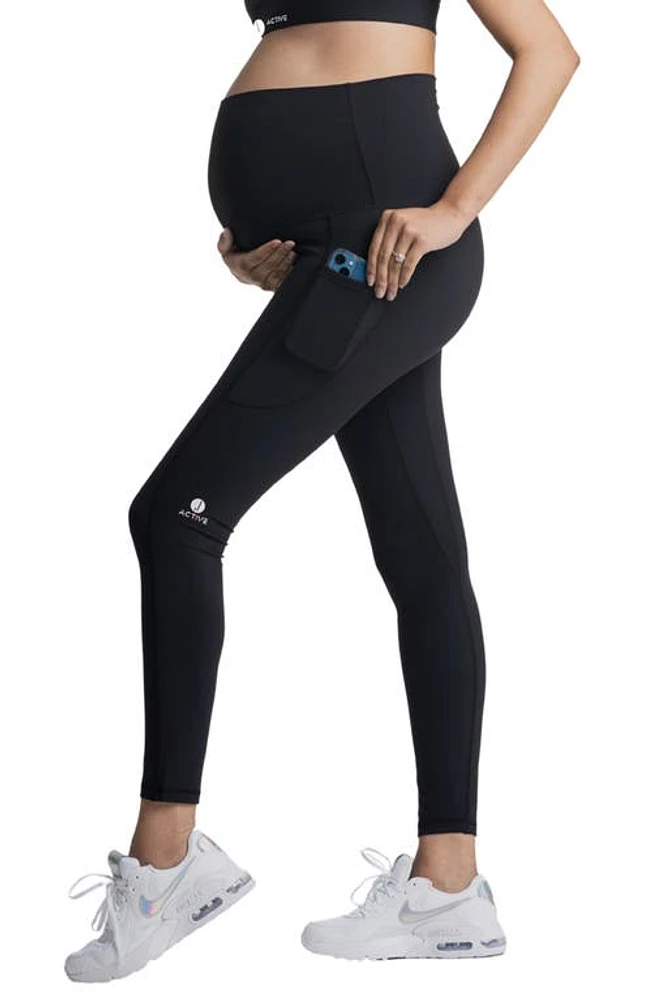 Preggo Leggings Sima Active High Waist Maternity/Postpartum Black at Nordstrom,