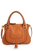 Chloé Medium Marcie Calfskin Leather Satchel in Tan Gold Hrdwre at Nordstrom