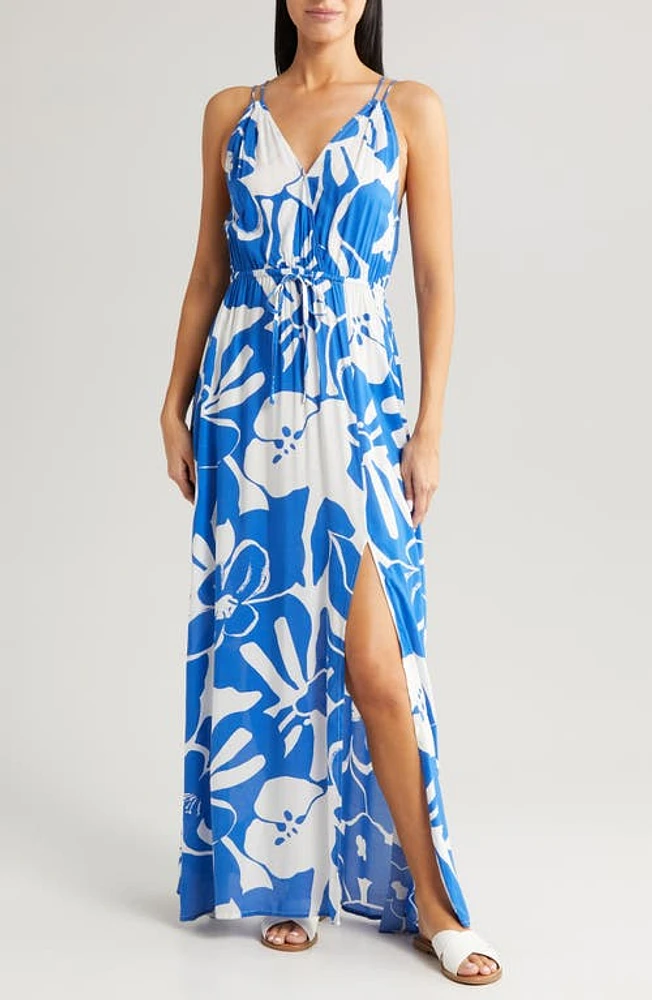 Elan Cover-Up Maxi Dress Hibiscus at Nordstrom,