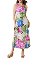 Tommy Bahama Lotus Stretch Recycled Polyester Midi Dress Banana Leaves at Nordstrom,