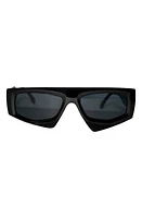 Fifth & Ninth Ivy 54mm Polarized Geometric Sunglasses in Black/Black at Nordstrom