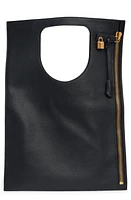 TOM FORD Alix Grained Leather Flat Shoulder Bag in Black at Nordstrom