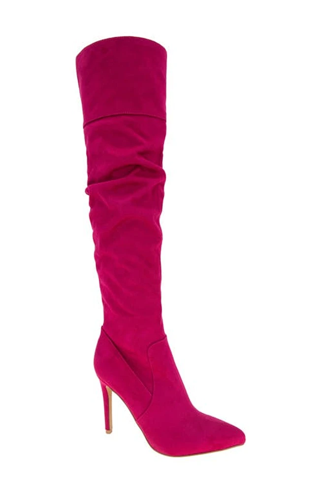 bcbg Himani Over the Knee Boot in Viva Pink Microsuede at Nordstrom, Size 8