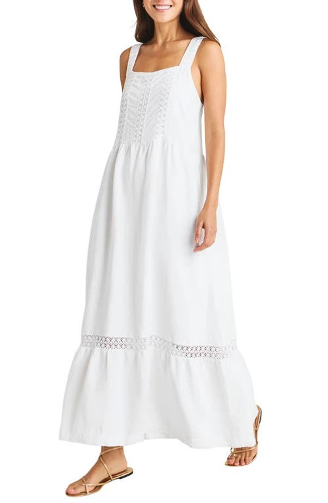 Splendid Casey Linen Blend Maxi Sundress White at Nordstrom,