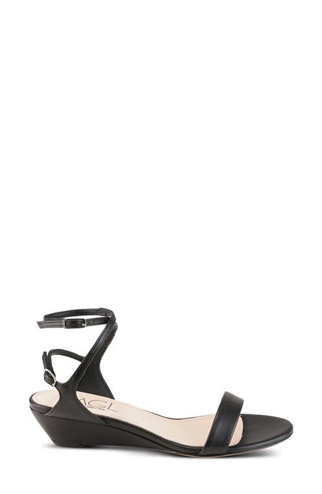 AGL Wenda Wedge Sandal Nero at Nordstrom,