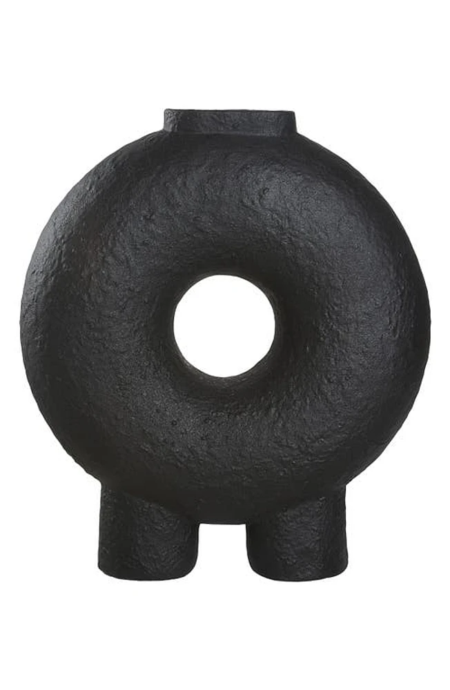 Renwil Ezra Glazed Porcelain Vase in Matte Black Finish at Nordstrom