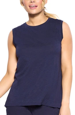 Felina Slub High-Low Tank in Evening Blue at Nordstrom, Size Small