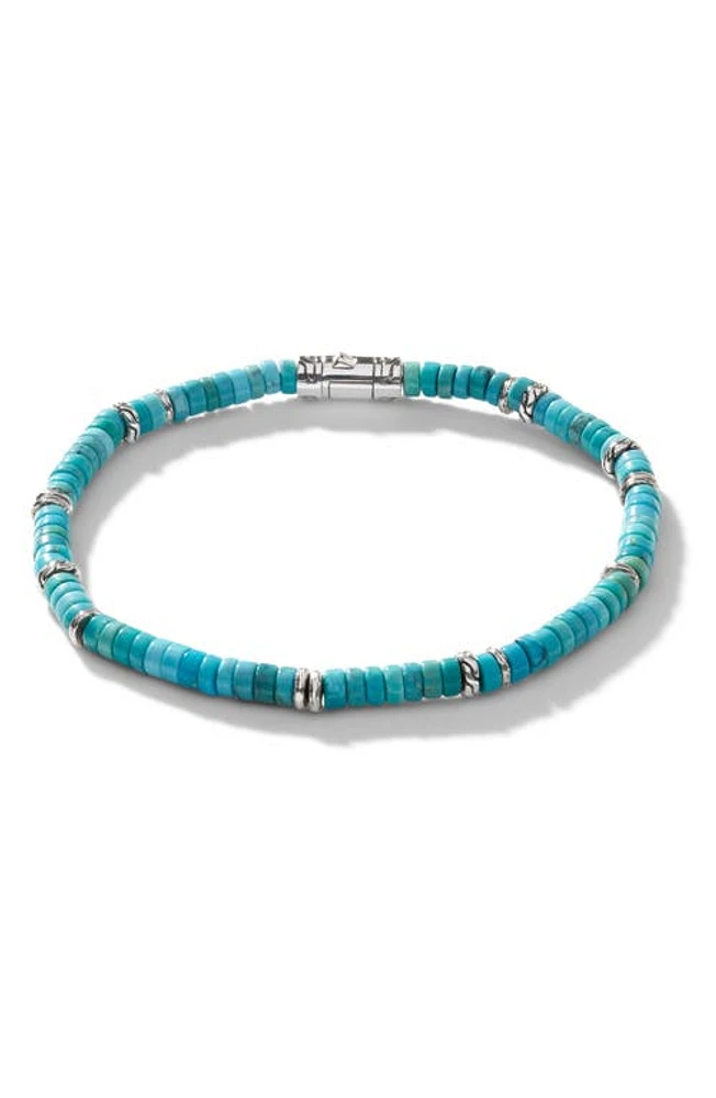 John Hardy Heishi Turqoise Beaded Bracelet in Blue at Nordstrom, Size X-Large