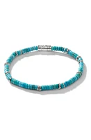 John Hardy Heishi Turqoise Beaded Bracelet in Blue at Nordstrom, Size X-Large