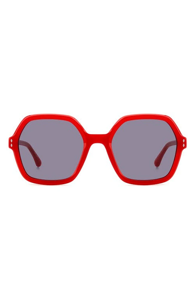 Isabel Marant 55mm Gradient Square Sunglasses in Red/Violet at Nordstrom