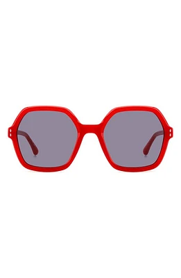 Isabel Marant 55mm Gradient Square Sunglasses in Red/Violet at Nordstrom