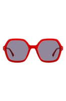 Isabel Marant 55mm Gradient Square Sunglasses in Red/Violet at Nordstrom