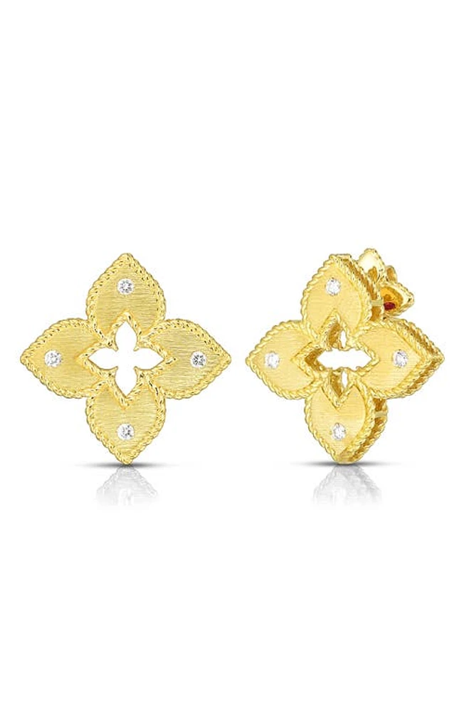 Roberto Coin Venetian Princess Diamond Earrings in Yellow Gold at Nordstrom