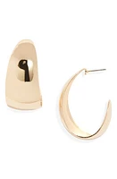 Open Edit Tapered Hoop Earrings in Gold at Nordstrom