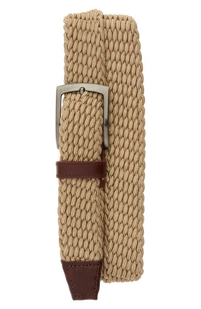 Johnston & Murphy Stretch Knit Belt Tan at Nordstrom,