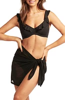 Sea Level Mesh Swim Wrap Cover-Up in Black at Nordstrom, Size Medium