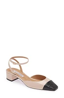 Aquazzura French Flirt Square Toe Pump in Nude/Black at Nordstrom, Size 6.5Us