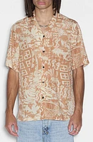 Ksubi Mills Ikon Camp Shirt Beige Multi at Nordstrom,