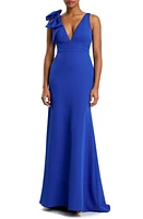 Mac Duggal Bow Shoulder V-Neck Gown at Nordstrom,