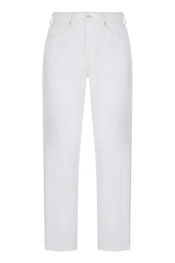 Nocturne High-Waisted Mom Jeans in Ecru at Nordstrom