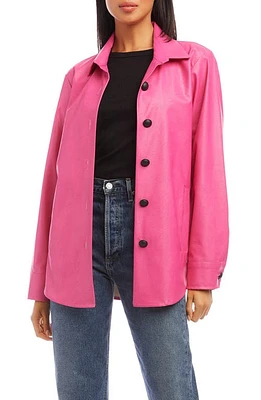 FIFTEEN TWENTY City Faux Leather Jacket in Hot Pink at Nordstrom, Size Small