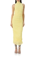 AFRM Fiorella Ruched Turtleneck Mesh Dress at Nordstrom,