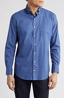 Peter Millar Patten Check Performance Button-Up Shirt at Nordstrom,