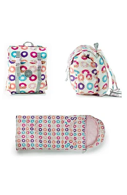 mimish Kids' Sleep-n-Pack Donuts Print Sleeping Bag Backpack in Donuts Multi-Print at Nordstrom