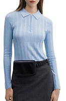 MANGO Flat Rib Quarter Zip Sweater at Nordstrom,