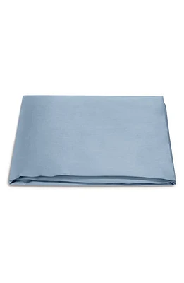 Matouk Talita 615 Thread Count Cotton Sateen Fitted Sheet in Hazy Blue at Nordstrom