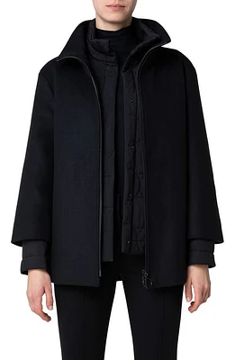 Akris punto 2-in-1 Felted Wool Blend Car Coat at Nordstrom,