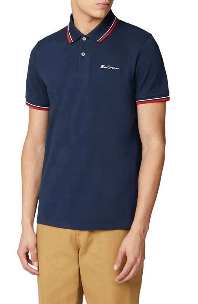 Ben Sherman Stripe Polo Dark Navy at Nordstrom,