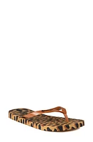 Ipanema Animal Print Flip Flop in Beige at Nordstrom, Size 5