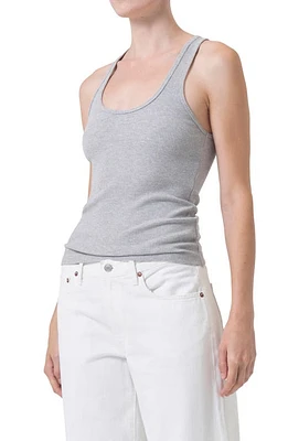 AGOLDE Bianca Rib Tank Grey Heather at Nordstrom,