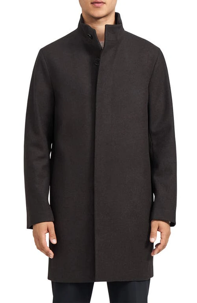 Theory Belvin Modus Melton Wool Blend Jacket in Dark Mink at Nordstrom, Size X-Large