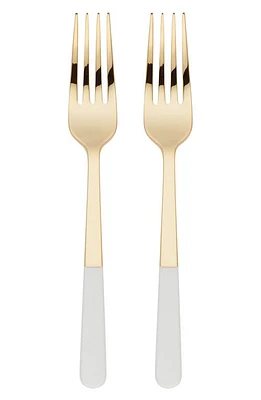 Kate Spade New York with love set of 2 tasting forks in Gold/White at Nordstrom