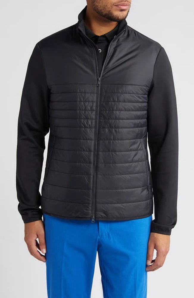 J. Lindeberg Martino Quilted Hybrid Golf Jacket at Nordstrom,