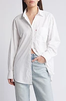 levi's Lola Oversize Cotton Poplin Button-Up Shirt Bright White at Nordstrom,