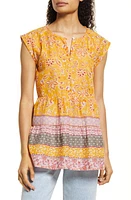 beachlunchlounge Jessa Border Print Cotton Top at Nordstrom,