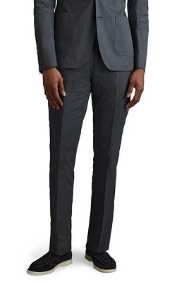 Reiss Crawford Slim Fit Cotton Blend Pants Air Force Blue at Nordstrom,