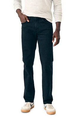 Faherty Slim Straight Leg Organic Cotton Jeans Black Smoke Wash at Nordstrom, X